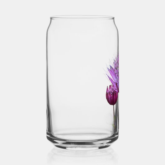 Roze Astrantia Bloem Bloemen Blikvorm Glas (Rechts)