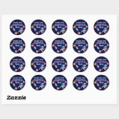 Roze astronaut buitenruimteschakelvaart Birthday Ronde Sticker (Vel)