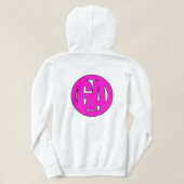 Roze, astronaut. [Heren] Hoodie (Design achterkant)
