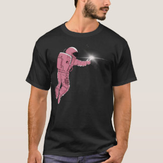 Roze astronaut t-shirt
