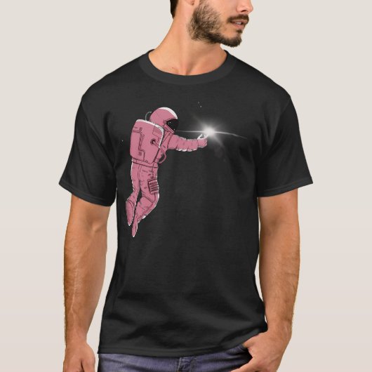 Roze astronaut t-shirt (Voorkant)