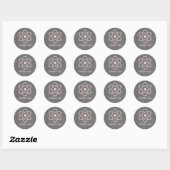 Roze atoomalkboard Dank u Stickers (Vel)