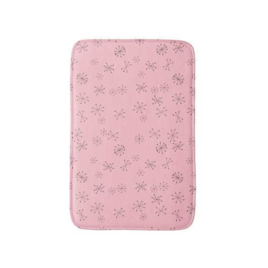 Roze atoomtijdperk badmat (Voorkant Verticaal)