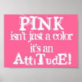 Roze Attitude Posters Awareness signes (Voorkant)