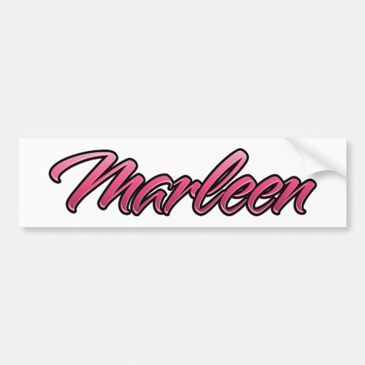 Roze Aufkleber-Sticker Bumpersticker (Voorkant)