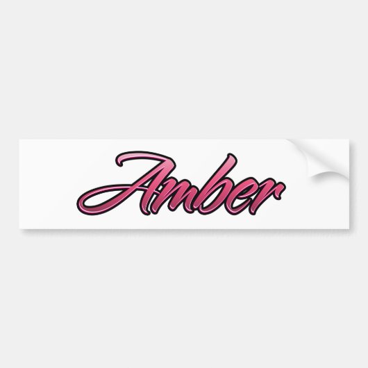 Roze Aufkleber-Sticker Bumpersticker (Voorkant)