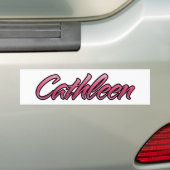 Roze Aufkleber-Sticker met Cathleen Bumpersticker (Op auto)