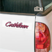 Roze Aufkleber-Sticker met Cathleen Bumpersticker (Op Truck)