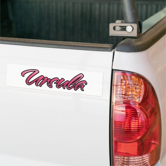 Roze Aufkleber-Sticker met ursula-flade Bumpersticker (Op Truck)