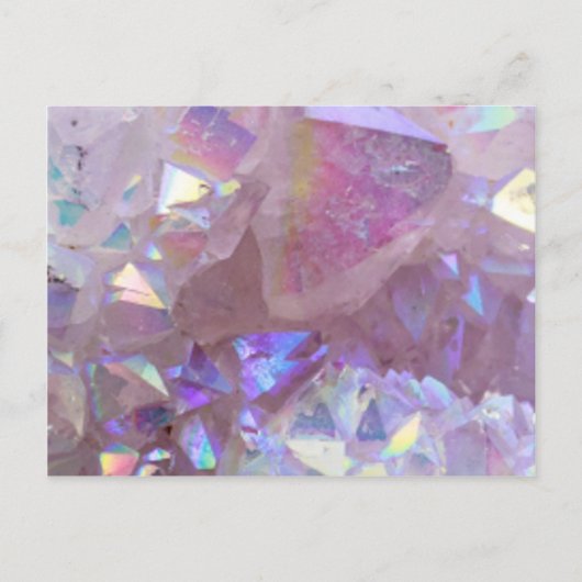 Roze Aura Crystals Briefkaart (Voorkant)