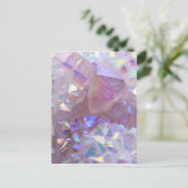 Roze Aura Crystals Briefkaart (Staand voorkant)