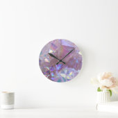 Roze Aura Crystals Ronde Klok (Huis)