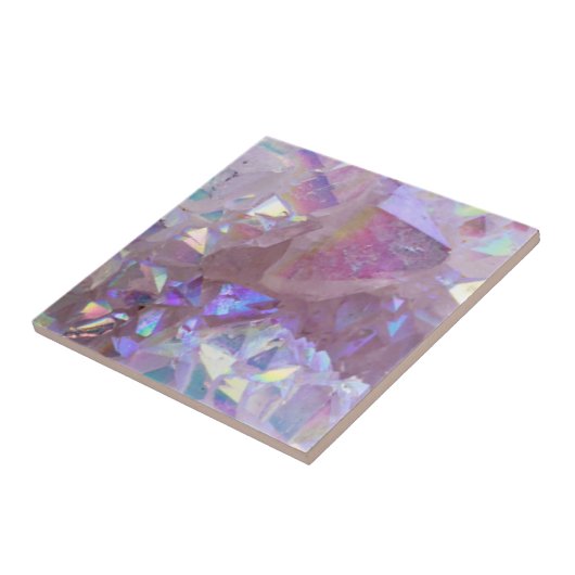 Roze Aura Crystals Tegeltje (Zijkant)