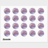 Roze Aura kristallen Ronde Sticker (Vel)