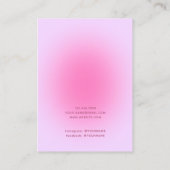 Roze Aura Modern Stijlvolle Oorbellen Display Kaar Visitekaartje (Achterkant)