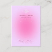Roze Aura Modern Stijlvolle Oorbellen Display Kaar Visitekaartje (Voorkant)