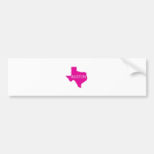 Roze Austin, Texas Bumpersticker (Voorkant)
