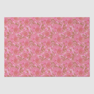 Roze Australische protea en Waratah Pattern Tissuepapier