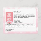 Roze Auteur Boek Lancering Uitnodiging (Achterkant)