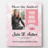 Roze Auteur Boek Ondertekening of Boek Lancering P Fotoplaat (Voorkant)