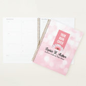 Roze Auteur Planner Met Boek Hoesje Afbeelding (Display)