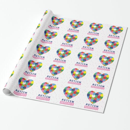roze autisme cadeaupapier (Uitgerold)