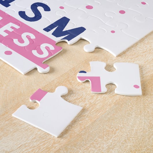 roze autisme legpuzzel (Zijkant)