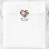 roze autisme ronde sticker (Tas)