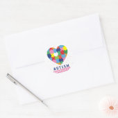 roze autisme ronde sticker (Envelop)