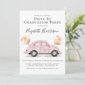 Roze auto-Afstuderen per partij Kaart (Staand voorkant)