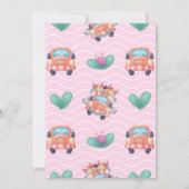 Roze Auto Heilige Koe We hebben een tweeling Baby  Kaart (Achterkant)