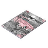 roze auto notitieboek (Linkerzijde)