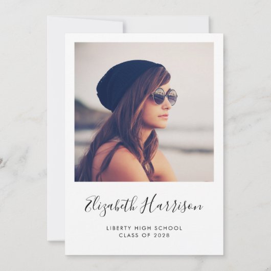 Roze auto per graduatiepartij kaart (Achterkant)