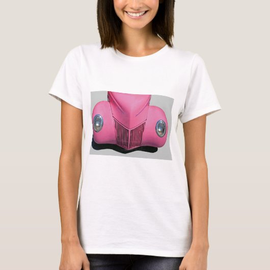 Roze auto t-shirt (Voorkant)