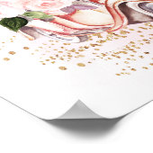 Roze auto's op auto's op Baby shower Welkom Poster (Hoek)