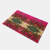 Roze Autumn landschap, roze bladeren Deurmat (Schuin)