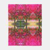 Roze Autumn landschap, roze bladeren Fleece Deken (Voorkant)