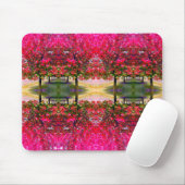 Roze Autumn landschap, roze bladeren Muismat (Met muis)