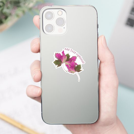 Roze Autumn Leaves Sticker (Telefoon)