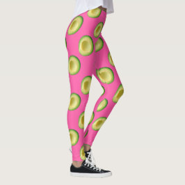 Roze avocado groen guacamole leggings