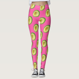 Roze avocado groen guacamole leggings