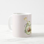 Roze Avocado Hart Lepel Koffiemok (Voorkant links)