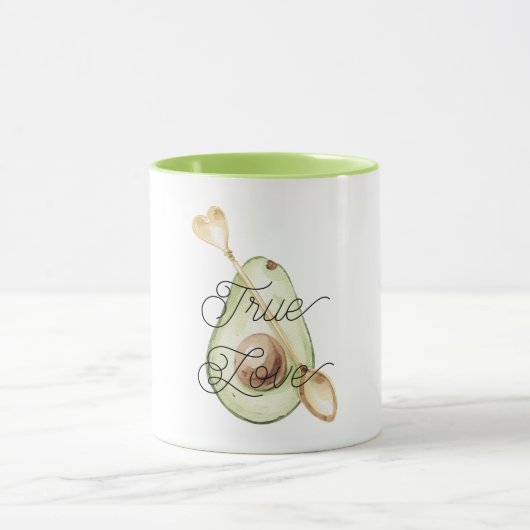 Roze Avocado Hart Lepel Mok (Midden)