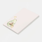 Roze Avocado Hart Lepel Post-it® Notes (Schuin)