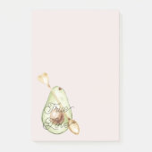 Roze Avocado Hart Lepel Post-it® Notes (Voorkant)