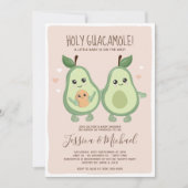 Roze Avocado Heilige Guacamole Baby shower Kaart (Voorkant)