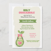 Roze Avocado Heilige Guacamole Baby shower Kaart (Voorkant)