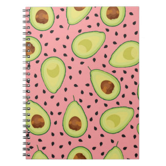 Roze Avocado Patroon  Notitieboek