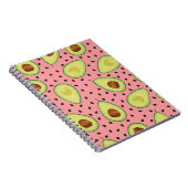 Roze Avocado Pattern Notitieboek (Rechterzijde)