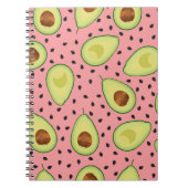 Roze Avocado Pattern Notitieboek (Voorkant)